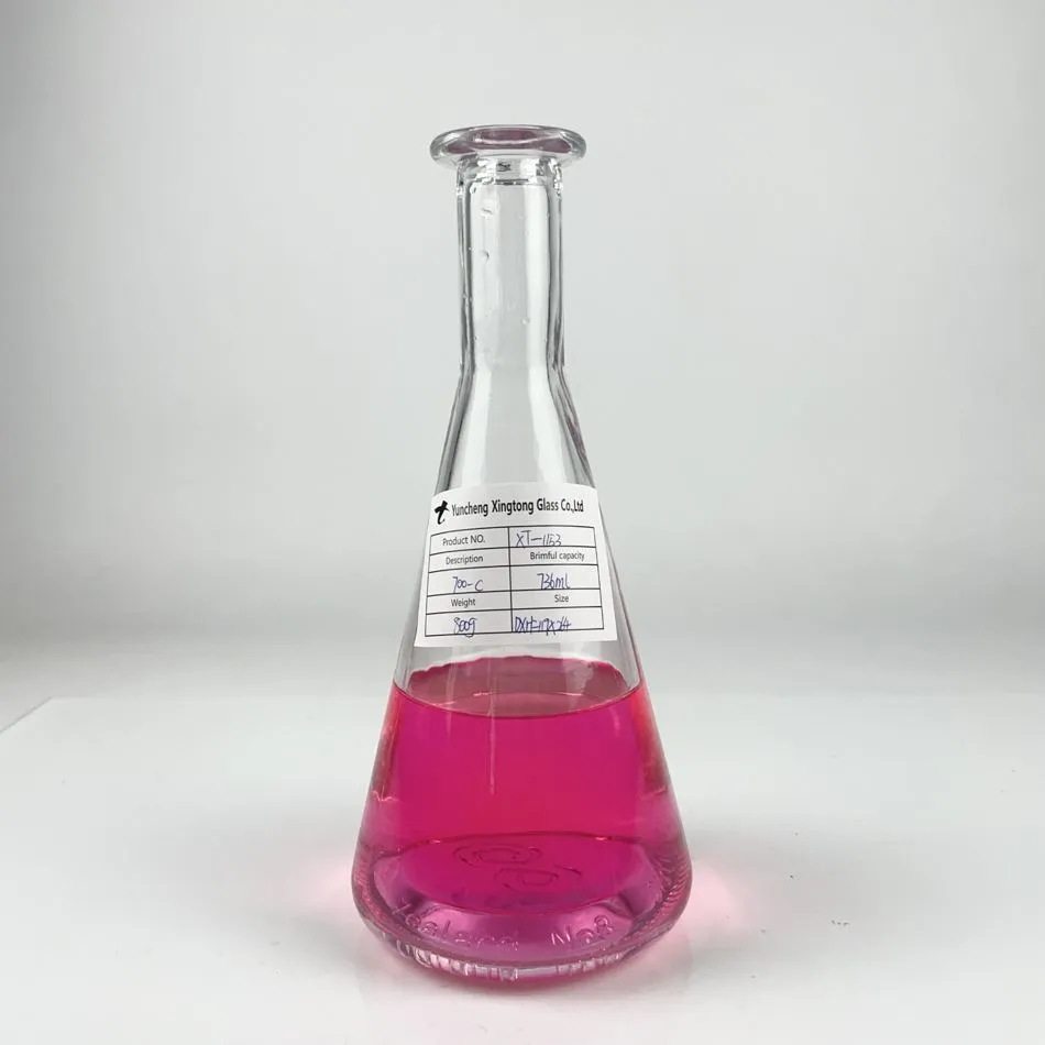 Konische Glasflasche mit Korken