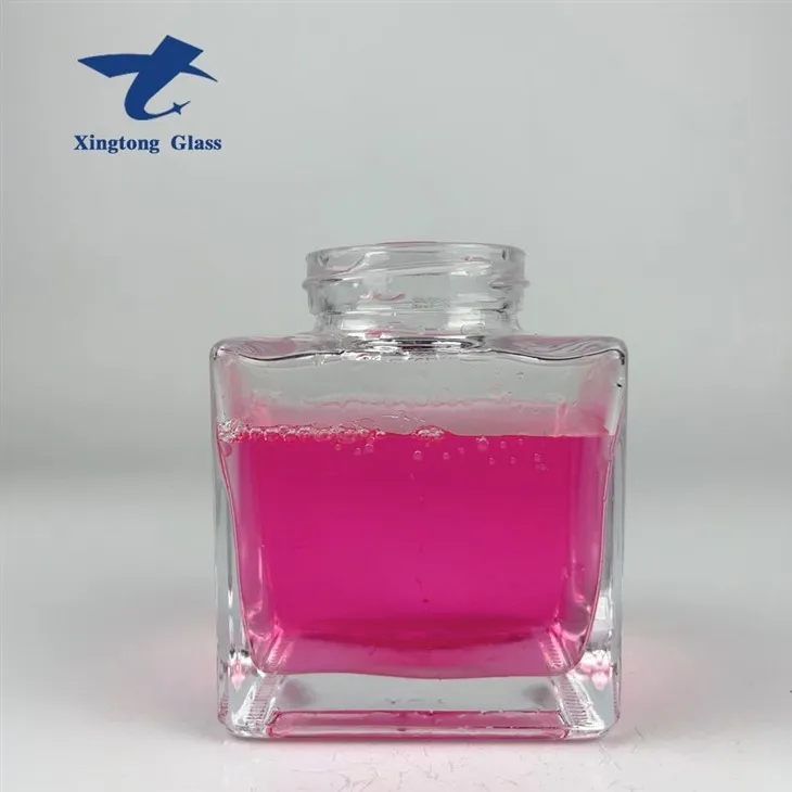 350 ml quadratische Glasflasche