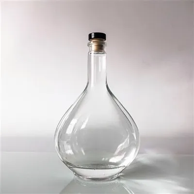 500 ml 680 g tropfenförmige Brandyflasche aus Glas